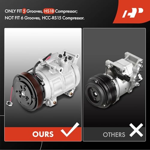 A-Premium Mazda 3 AC Compressor Clutch HS18 5 Grooves Compatible 2010-2013