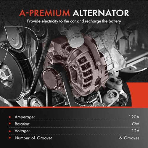 A-Premium Alternator for Hyundai Elantra 2013, Elantra Coupe/Elantra GT 2013, Kia Soul 2012-2016, Forte 2014-2016, Rondo